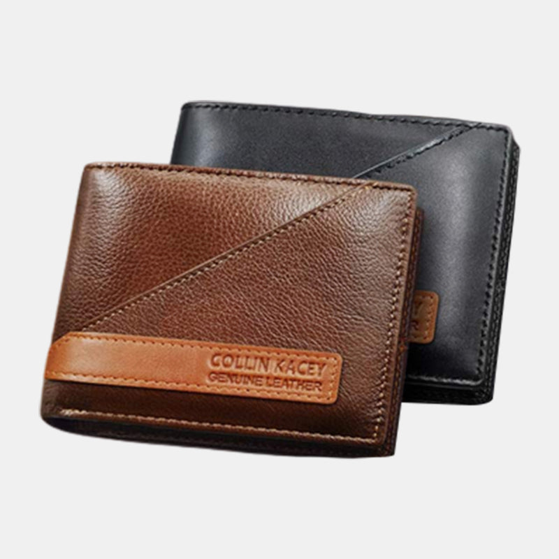 Herren Retro Bifold Kurze Geräumige Leder Geldbörse Multi Style Optionals