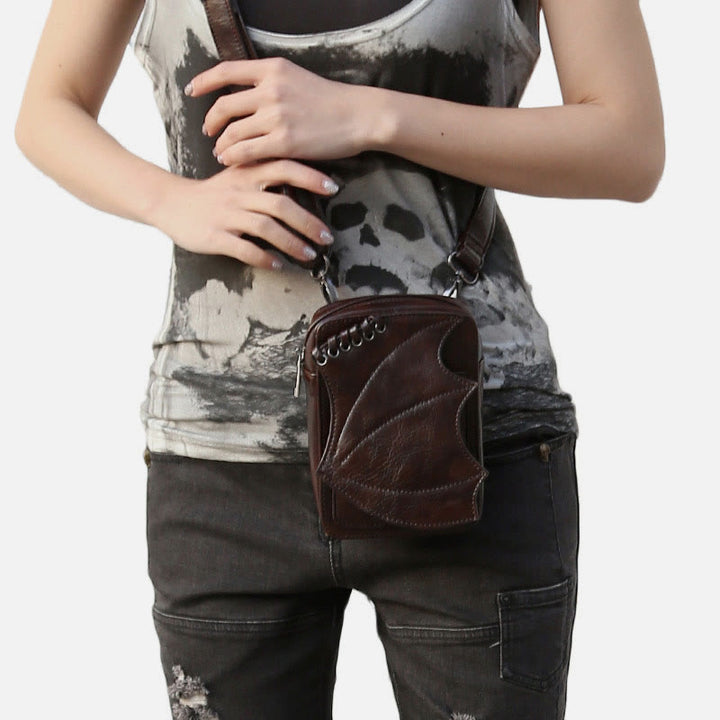 Verstellbare Umhängetasche für Damen, Punk-Hüfttasche, Handytasche