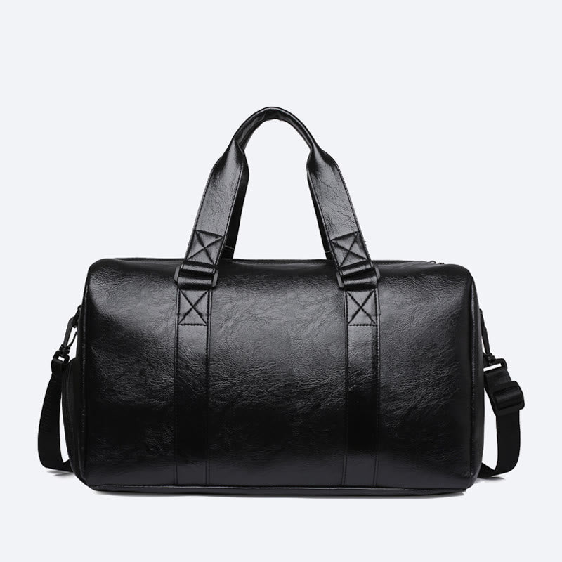 Sport-Fitnesstasche für Damen und Herren, große Reisetasche aus Leder