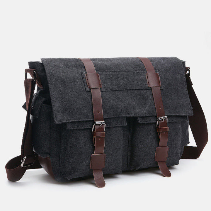 Retro Business Messenger Bag mit mehreren Taschen