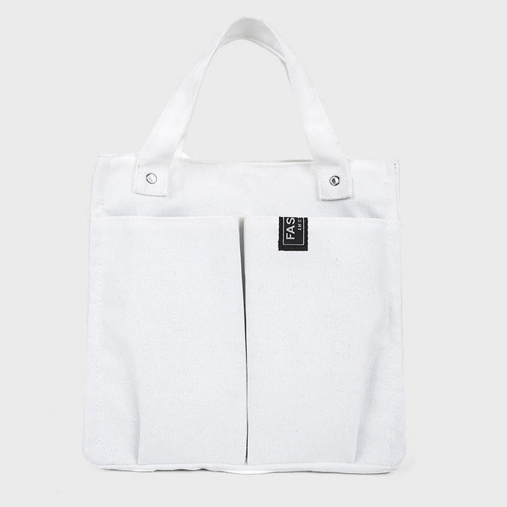 Mini-Tragetasche für Damen, einfarbig, einfache Handtasche aus Canvas