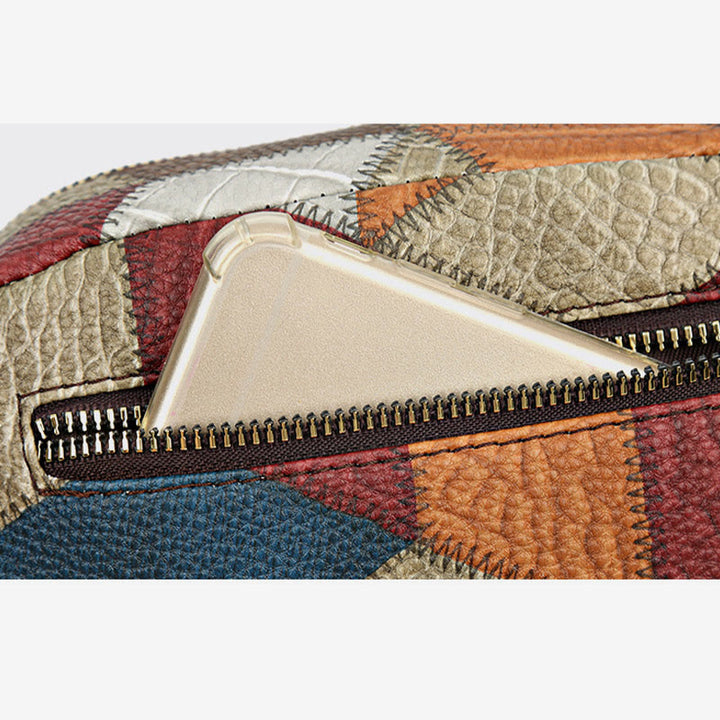 Umhängetasche in Kontrastfarbe für Damen, schicke Schultertasche
