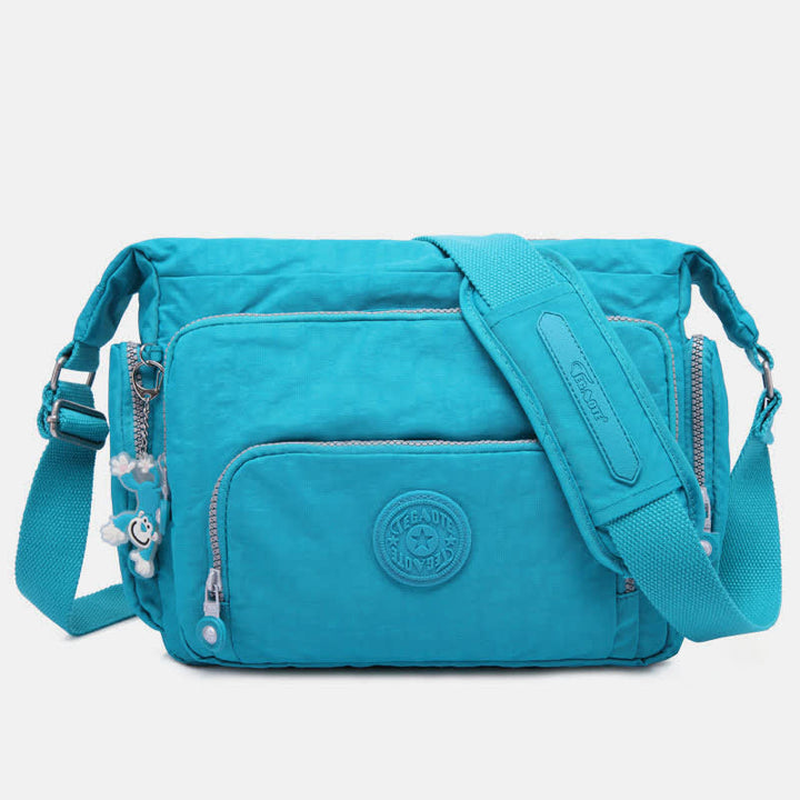 Umhängetasche für Damen, leicht, mehrere Taschen, lässige Schultertasche aus Segeltuch