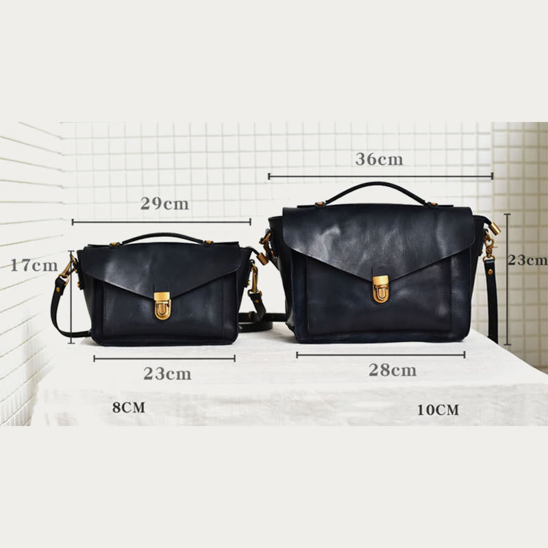 Top-Griff-Tasche für Damen Leder große Kapazität Messenger Bag