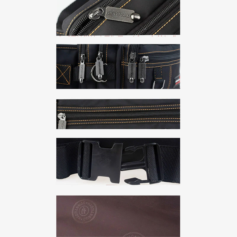 Wasserdichte Hüfttasche für Herren, multifunktionale große Canvas-Tasche für den Außenbereich