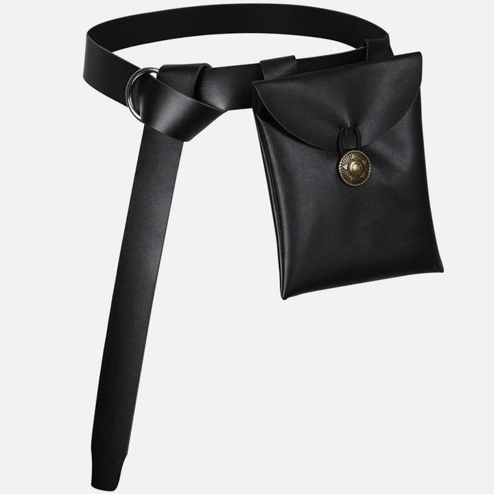 Mittelalterliche Ritter Gürteltasche Damen Herren Veganes Leder Hüfttasche