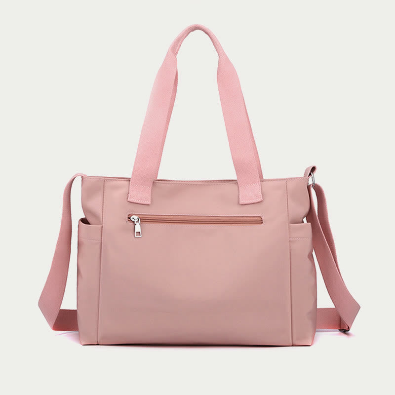 Minimalistische Tragetasche für Damen, große Handtasche aus Nylon für die Schule und Fitness