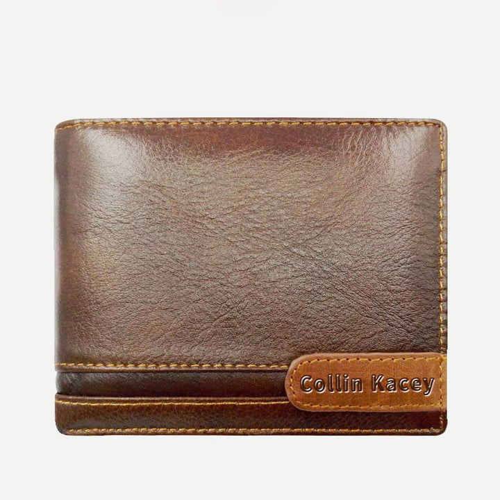 Herren Retro Bifold Kurze Geräumige Leder Geldbörse Multi Style Optionals