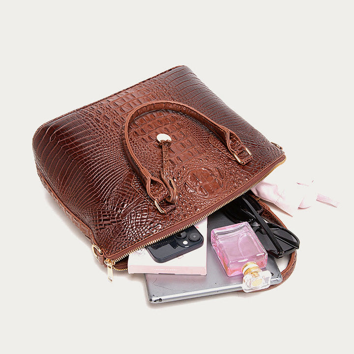 Tragetasche für Damen, für den täglichen Gebrauch, Retro-Umhängetasche aus Krokodil