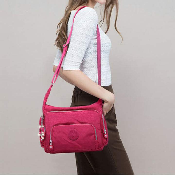 Umhängetasche für Damen, leicht, mehrere Taschen, lässige Schultertasche aus Segeltuch