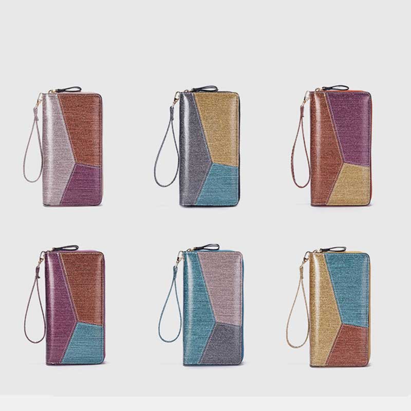 Glitzernde Clutch mit mehreren Taschen, Handytasche