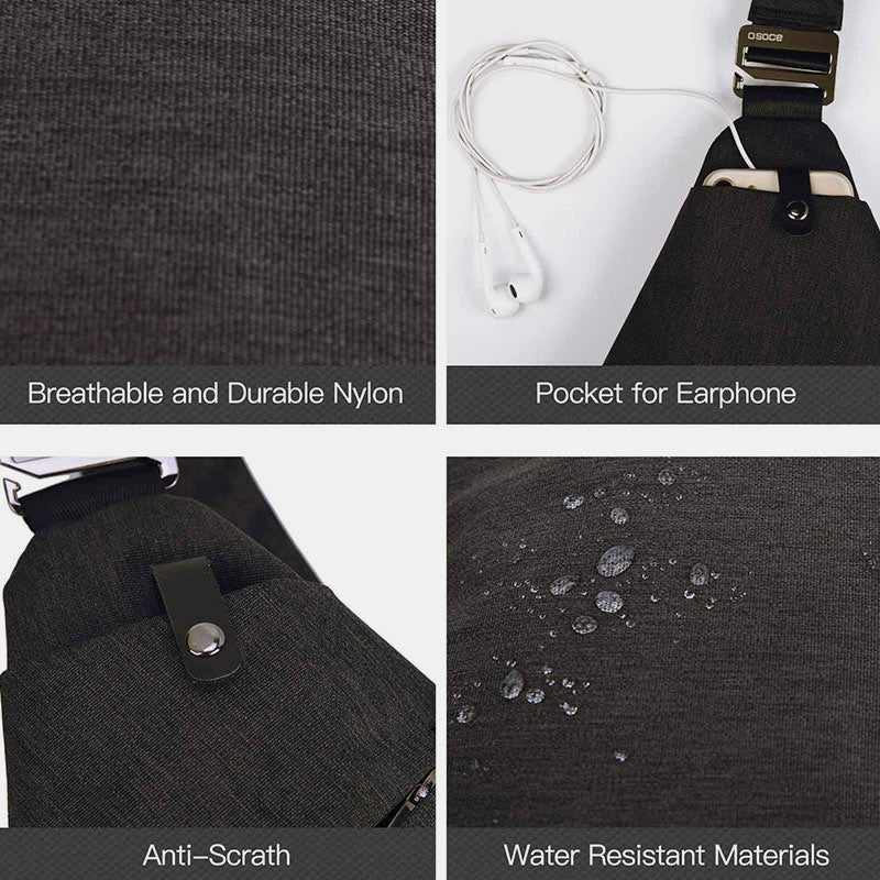 Diebstahlsichere, wasserdichte Schultertasche