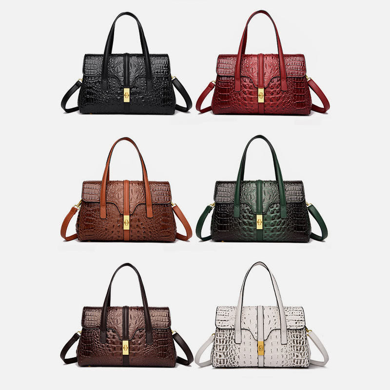 Handtaschen für Frauen Krokodilmuster Leder Crossbody Tragetasche