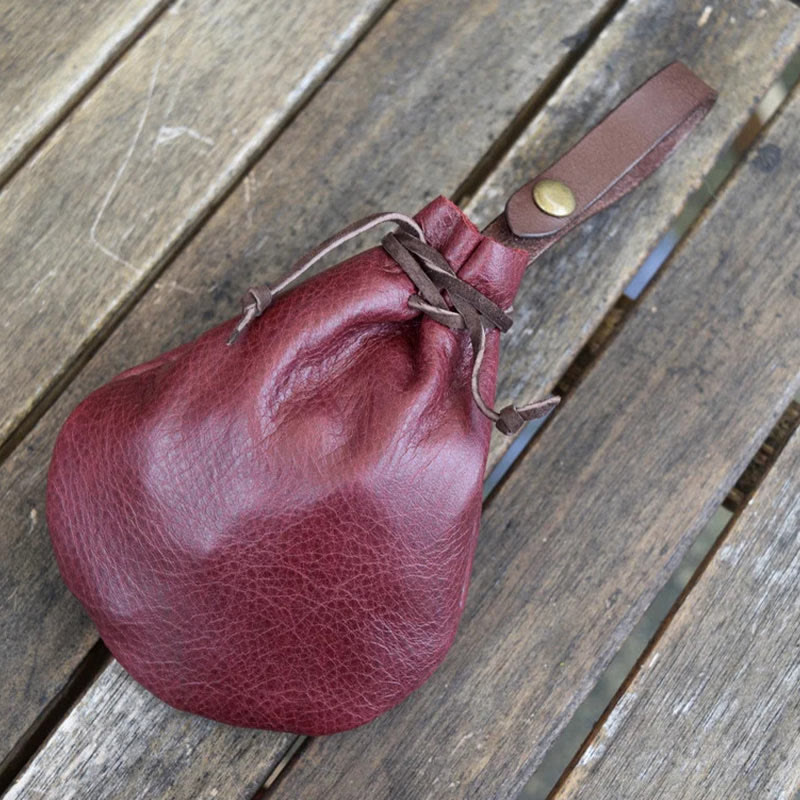 Kleine Runde Tasche Damen Herren Retro Mittelalter Gürteltasche