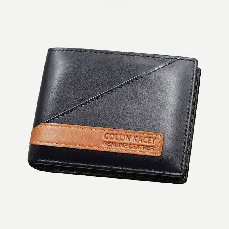 Herren Retro Bifold Kurze Geräumige Leder Geldbörse Multi Style Optionals