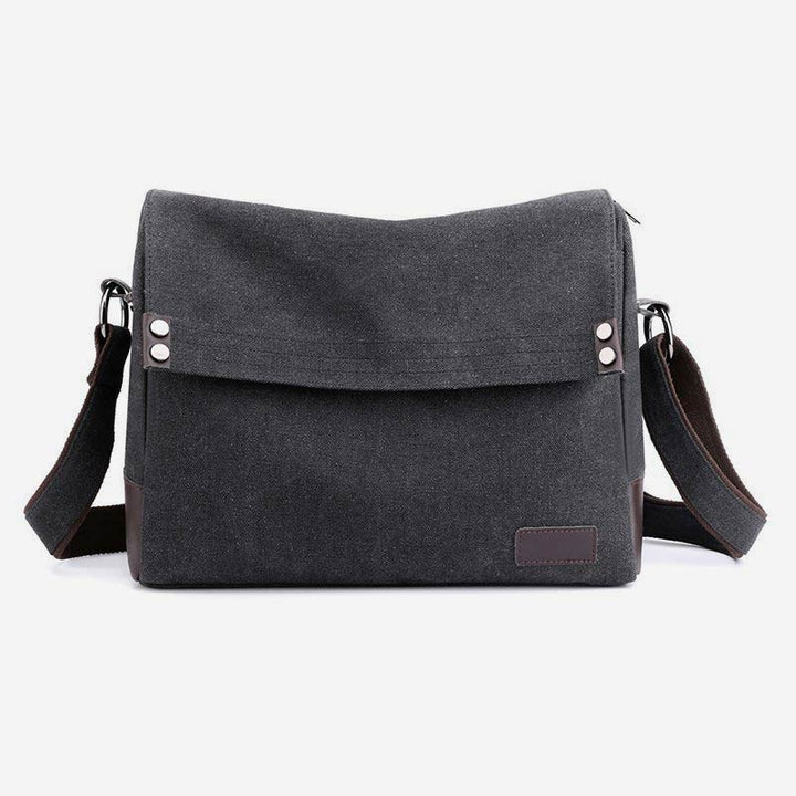 Lässige Messenger-Tasche aus Canvas mit großem Fassungsvermögen