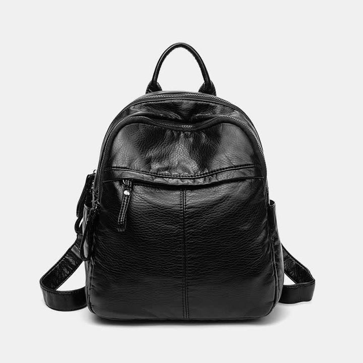 Weicher Lederrucksack für Damen, modischer Designer-Reise-Tagesrucksack für Damen