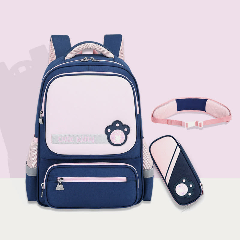 Rucksack für Kinder, lässig, süß, Farbe, Nylon, große Schultasche