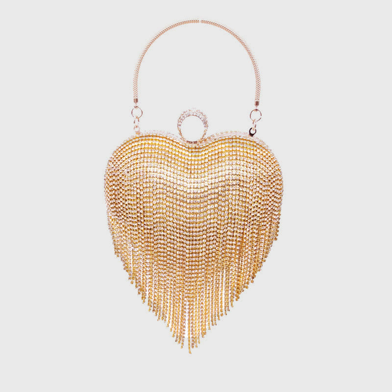 Abendtasche für Frauen Herzförmige Diamant Make-Up Hochzeit Tasche