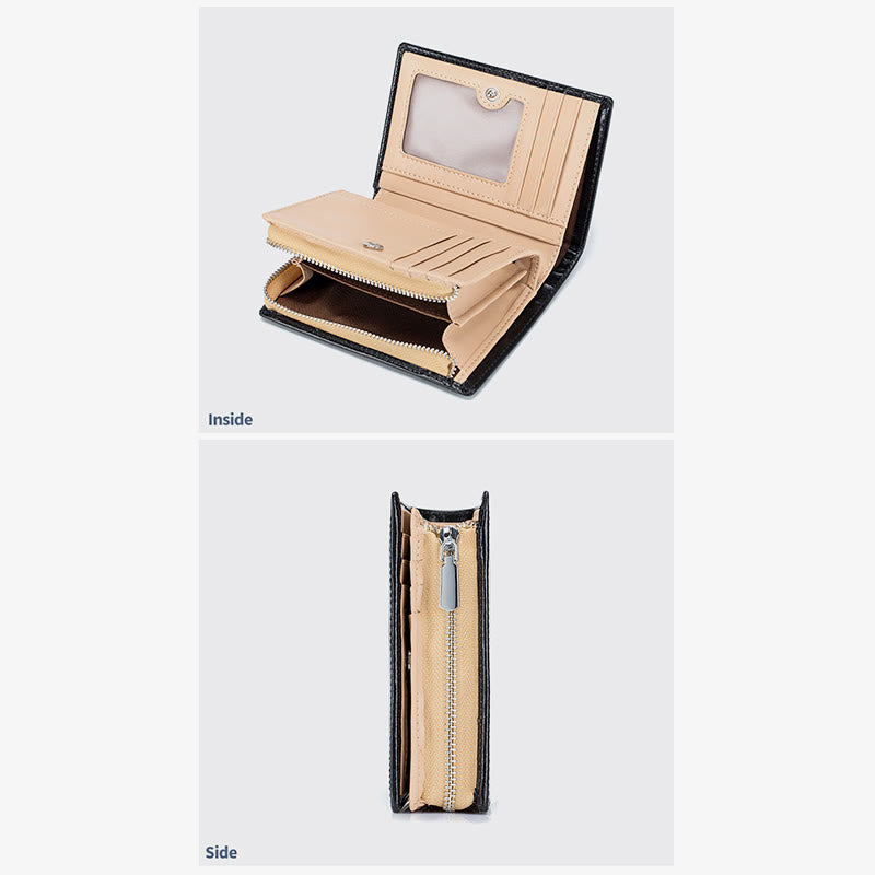 Herren Kurze Brieftasche Für Business Retro Multifunktions Leder Geldbörse