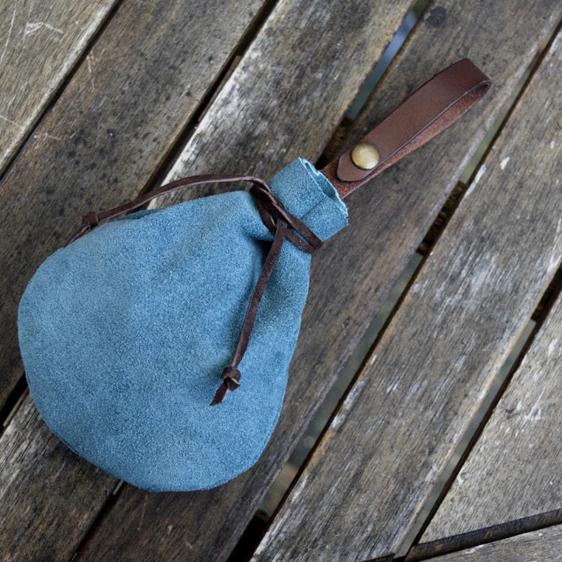 Kleine Runde Tasche Damen Herren Retro Mittelalter Gürteltasche