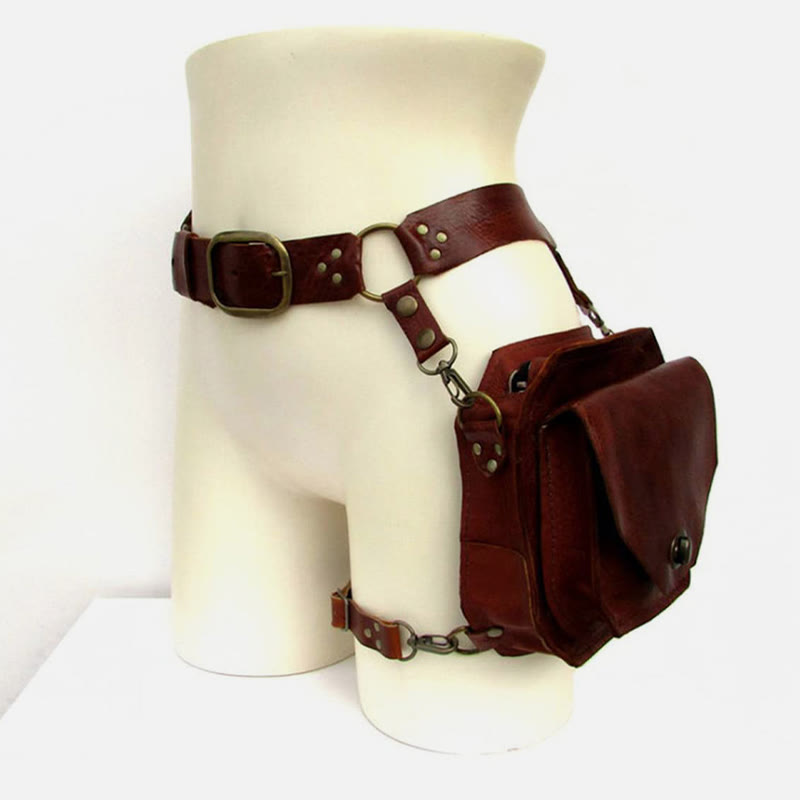 Retro Kleine Hüfttasche für Damen Mittelalterliche Ritter Beintasche