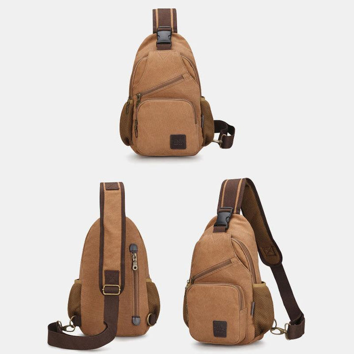 Canvas Outdoor Casual Große Kapazität Umhängetasche Brusttasche