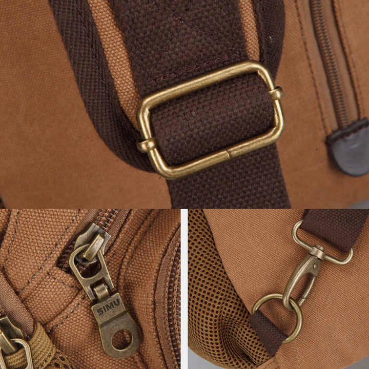 Canvas Outdoor Casual Große Kapazität Umhängetasche Brusttasche