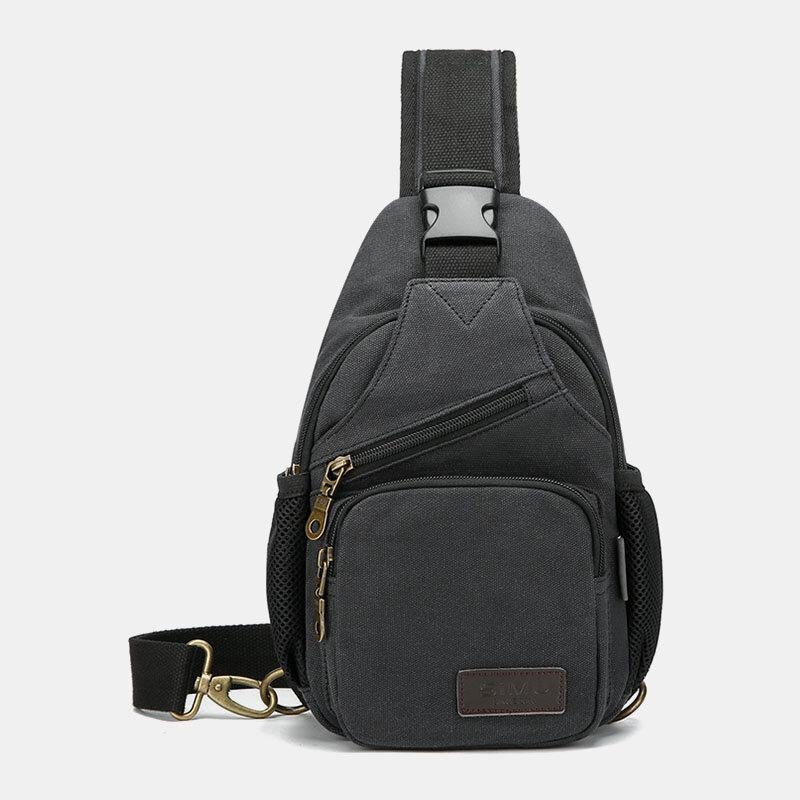 Canvas Outdoor Casual Große Kapazität Umhängetasche Brusttasche