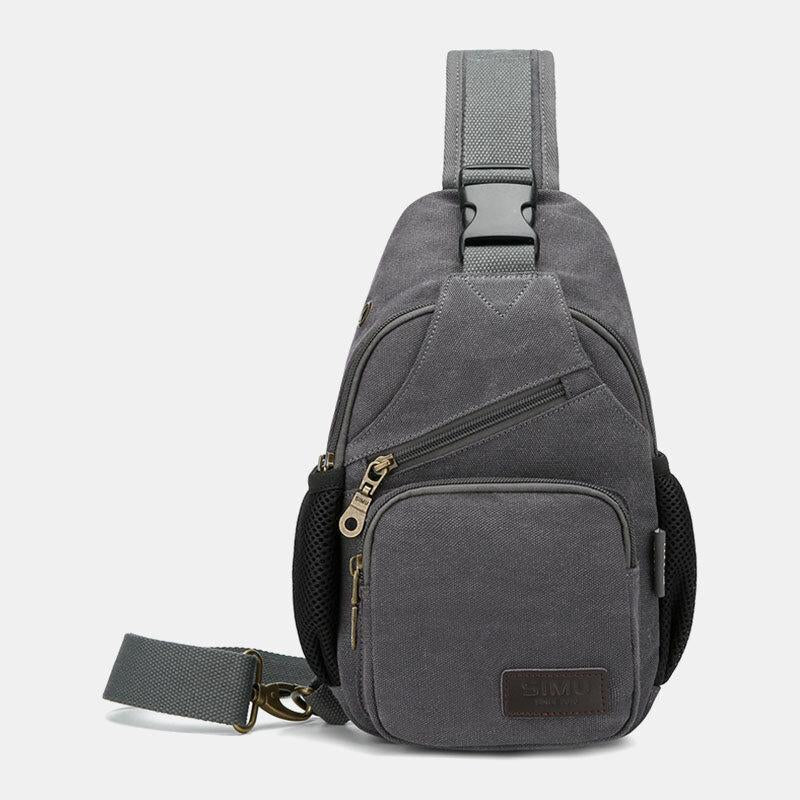 Canvas Outdoor Casual Große Kapazität Umhängetasche Brusttasche