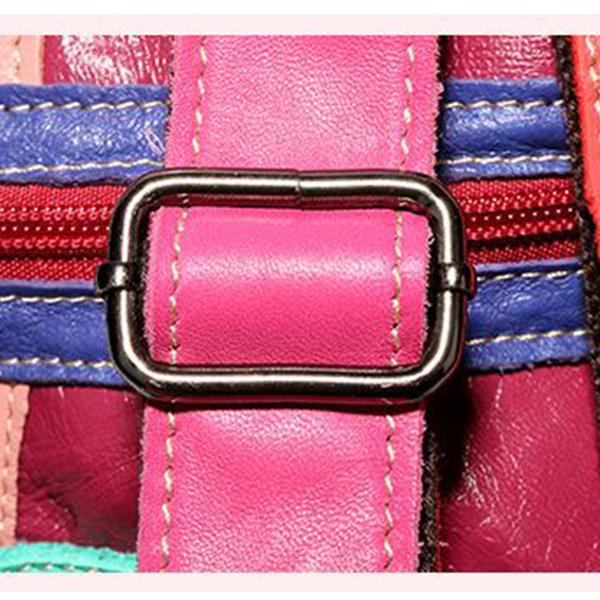 Rucksack aus echtem Leder mit Splice-Nieten