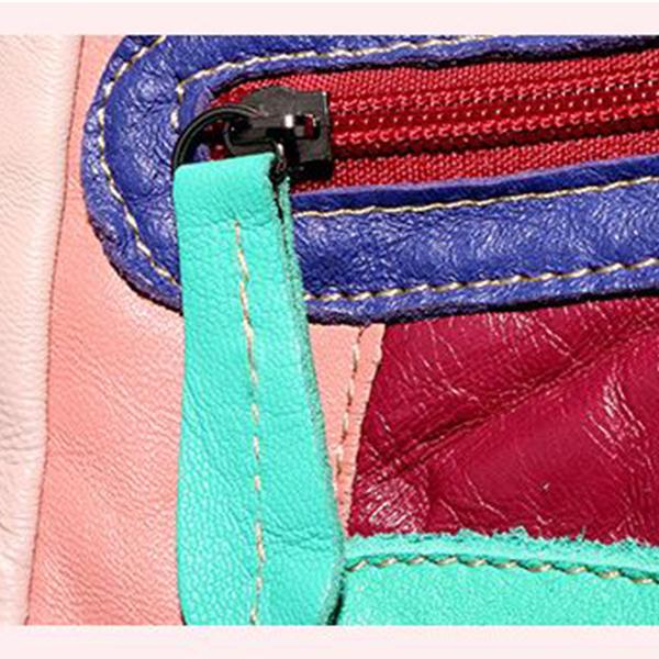 Rucksack aus echtem Leder mit Splice-Nieten
