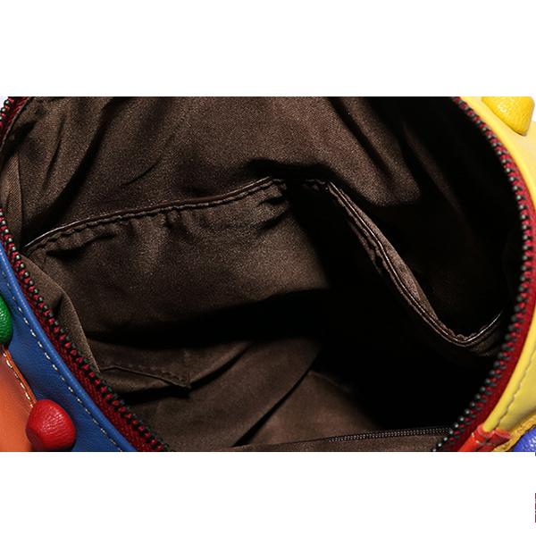 Rucksack aus echtem Leder mit Splice-Nieten