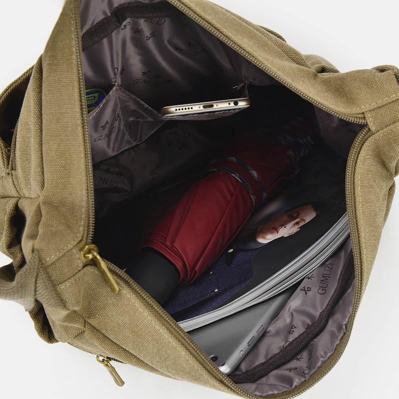 Lässige Umhängetasche aus Canvas mit großem Fassungsvermögen