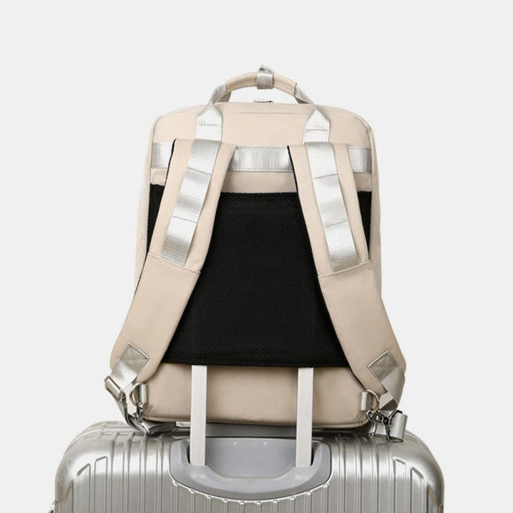 15,6“ Laptop-Rucksack Multifunktionaler Patchwork-Rucksack mit USB-Ladeanschluss