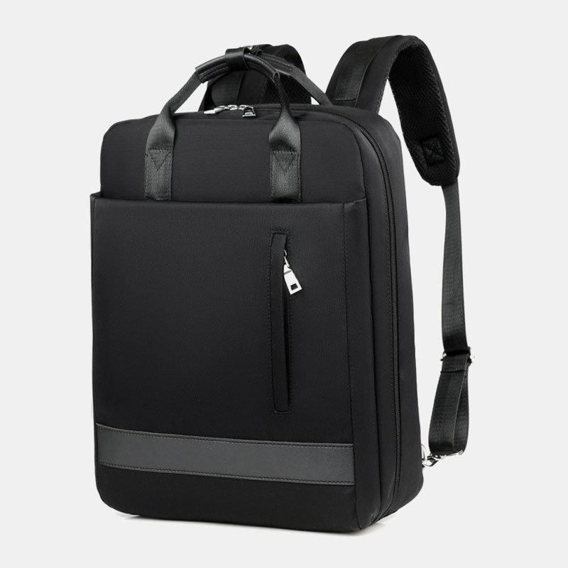 15,6“ Laptop-Rucksack Multifunktionaler Patchwork-Rucksack mit USB-Ladeanschluss
