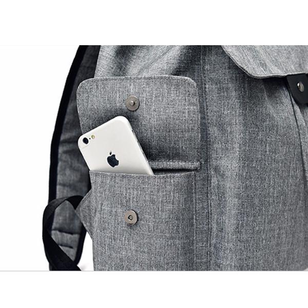 Unisex-Rucksack mit multifunktionalem Kordelzug und USB-Aufladung