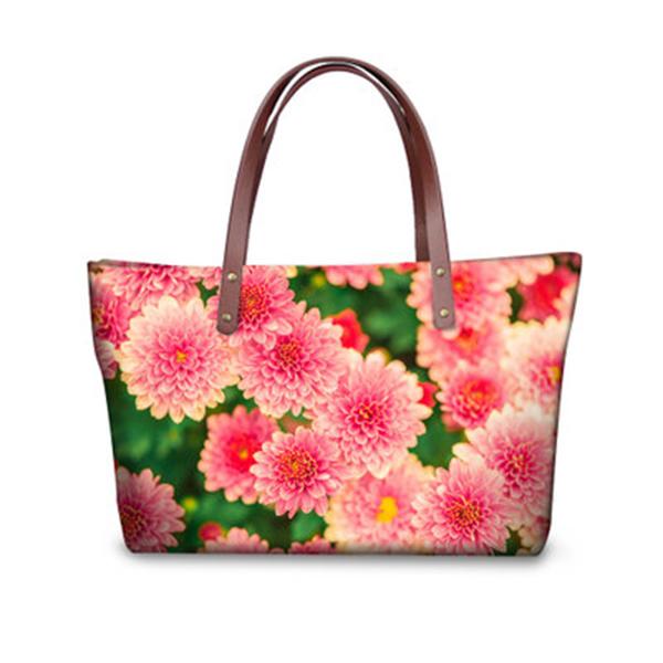 Wasserdichte Handtasche mit Blumendruck
