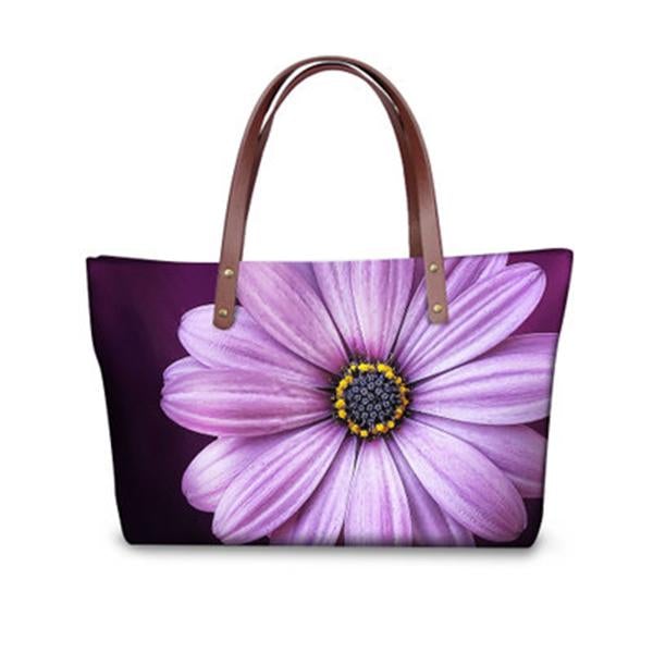 Wasserdichte Handtasche mit Blumendruck