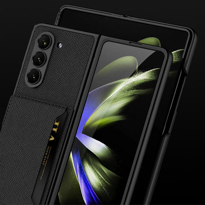Faltbare Clamshell-Telefonhülle für Samsung Z Fold 5 Kartenhalter