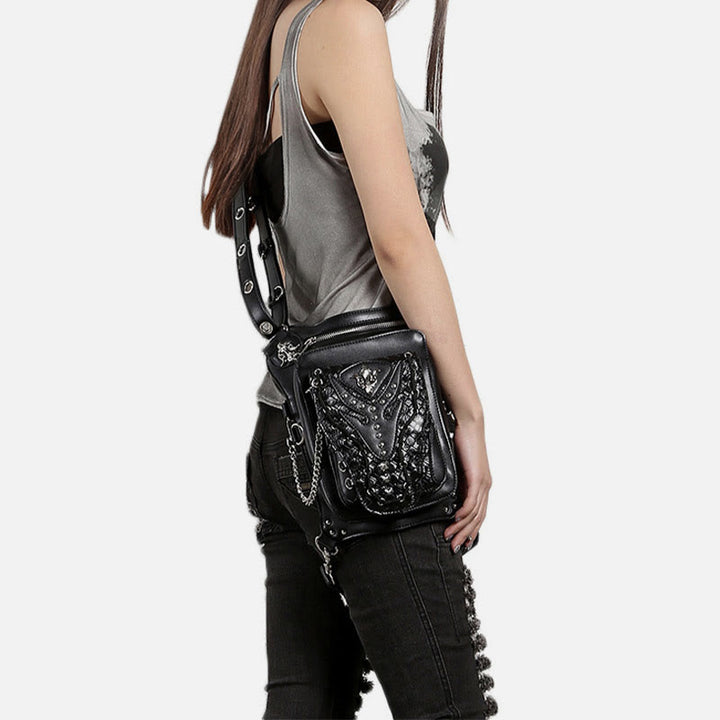 Multifunktionale Hüfttasche für Partys, Steampunk, Gothic, Hüftgürteltasche