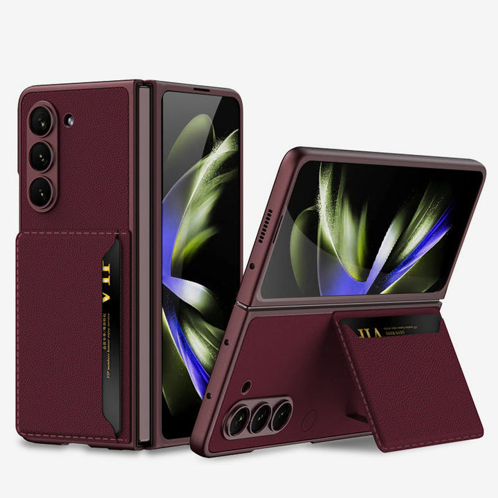 Faltbare Clamshell-Telefonhülle für Samsung Z Fold 5 Kartenhalter