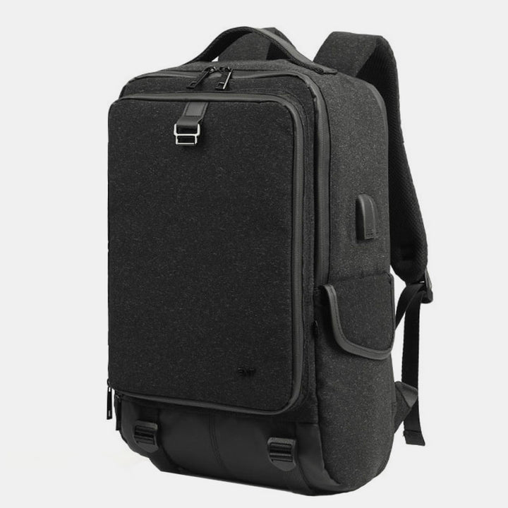 Robuster 15-Zoll-Business-Laptop-Rucksack für unterwegs mit USB-Ladeanschluss und Kopfhöreranschluss