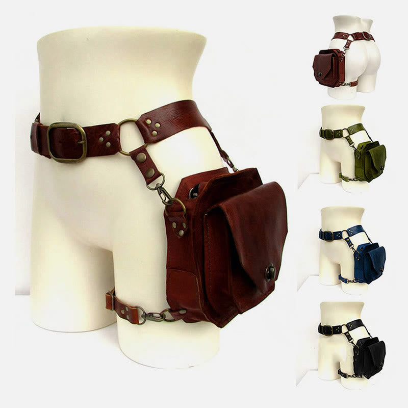Retro Kleine Hüfttasche für Damen Mittelalterliche Ritter Beintasche
