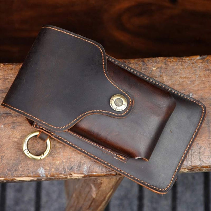 Echtleder Holster für Gürtel Universelle Handyhülle am Gürtel