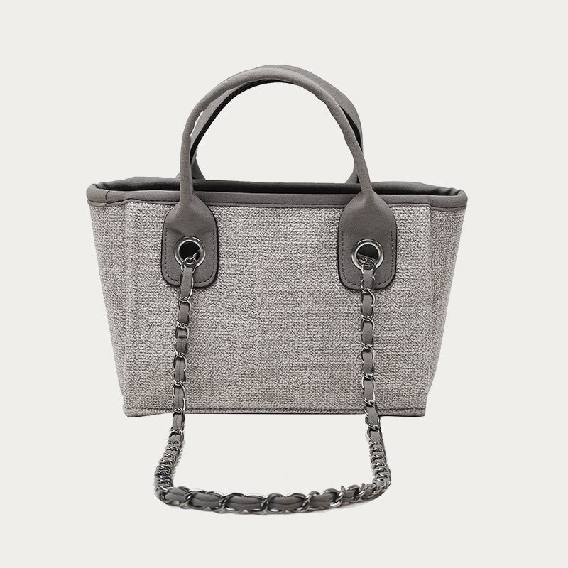 Umhängetasche aus Canvas für Damen mit Kettenriemen