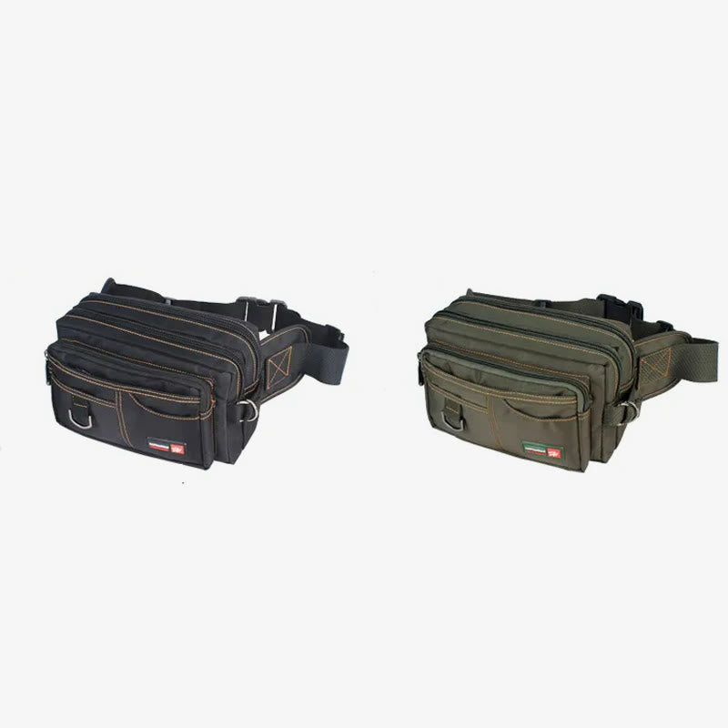 Wasserdichte Hüfttasche für Herren, multifunktionale große Canvas-Tasche für den Außenbereich