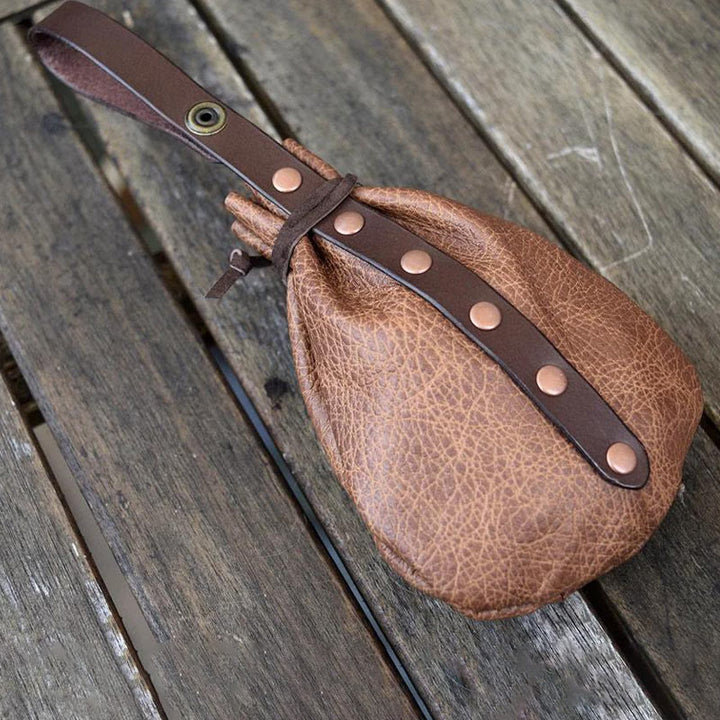 Kleine Runde Tasche Damen Herren Retro Mittelalter Gürteltasche
