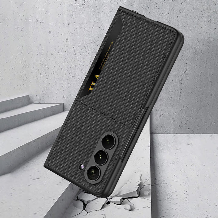Faltbare Clamshell-Telefonhülle für Samsung Z Fold 5 Kartenhalter