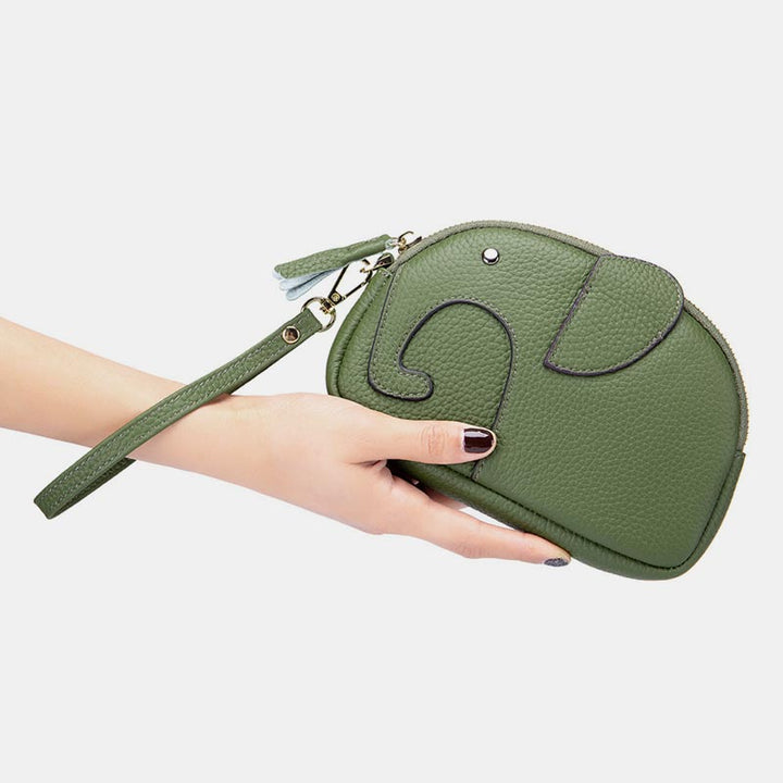 Große, weiche Clutch mit Elefantenmotiv